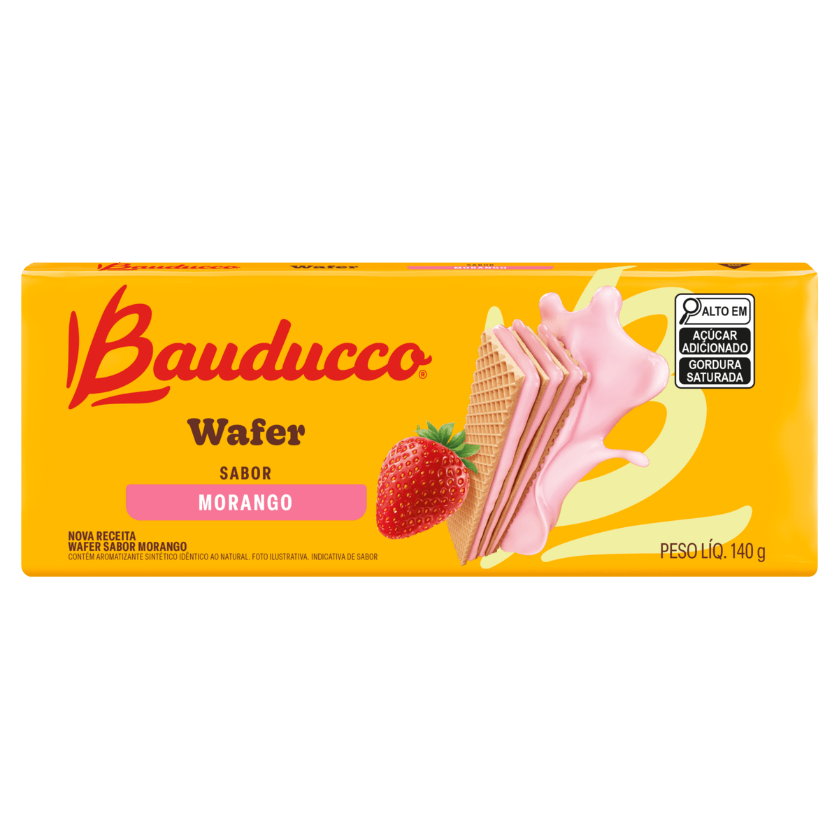 Biscoito Bauducco Wafer 140g Morango